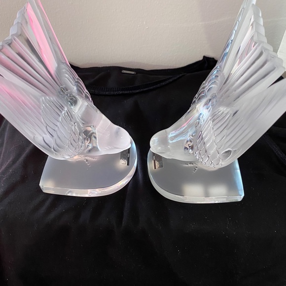 Lalique Paris Swallow Birds Bookends RETIRED - Picture 3 of 11